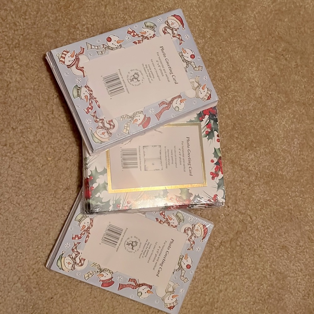 Photo greeting card sets three sealed card sets.